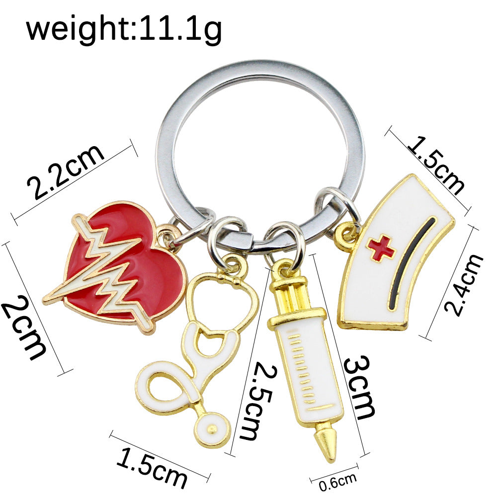 Love Heart Buckle Pendant Pendant Keychain