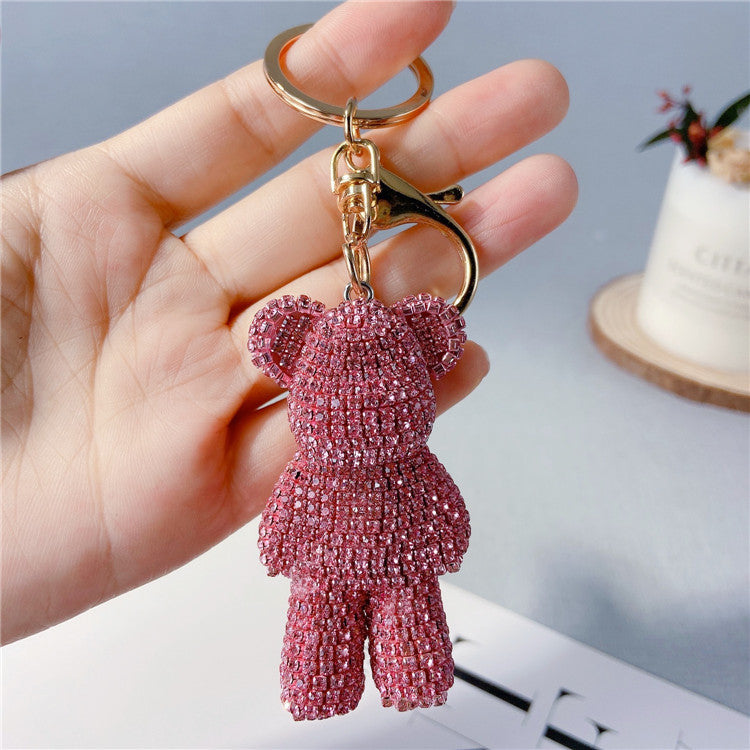 Creative Diamond Cartoon Bear Keychain