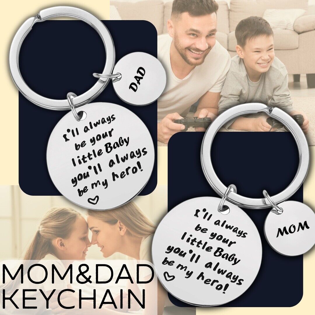 Gifts For Dad &Mom Key Chain Jewelry Love Parents Gifts For Fathers Mothers Day