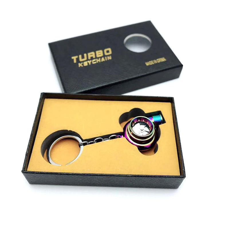 Automotive Turbine Keychain Metal Creative Luminous LED