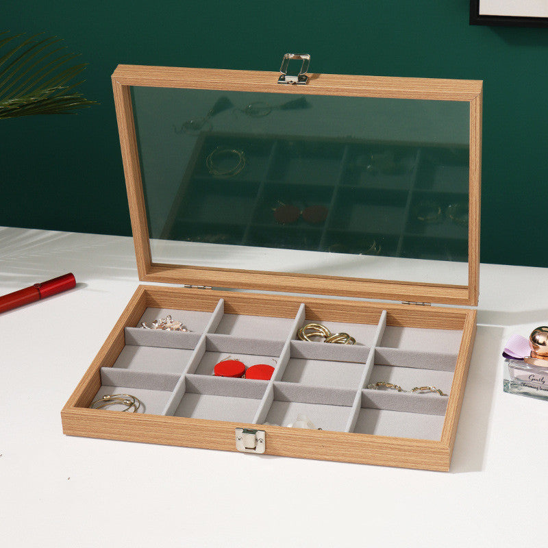 Rosewood Grain Wooden Jewelry Storage Box