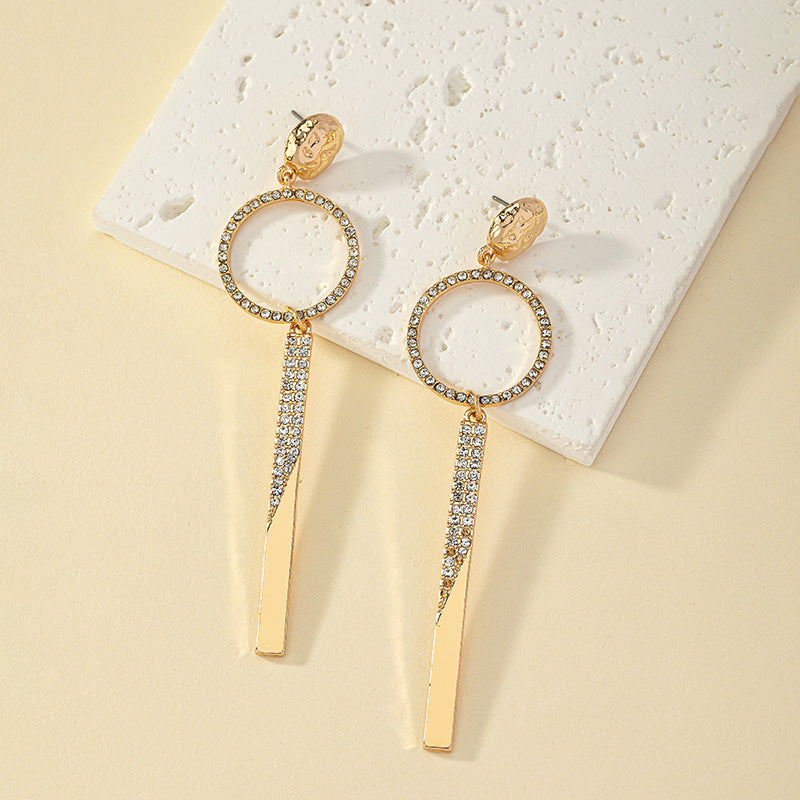 Diamond Elegant Geometric Personality Fashion Women's Earrings