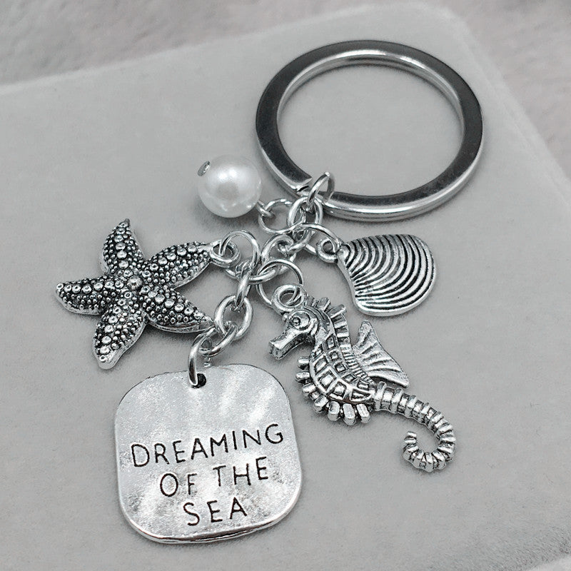 Ocean Dream Keychain Shell Pearl SEA