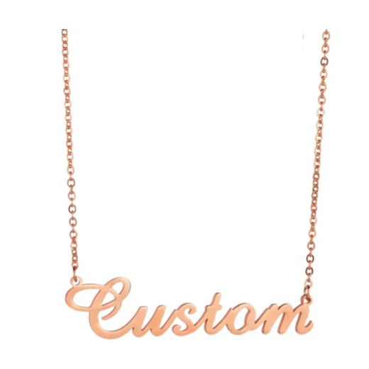 Customizable Name Necklace with Butterfly and Heart Accents