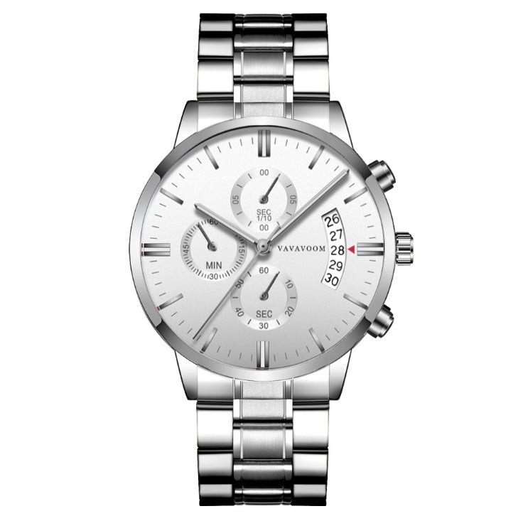Men's Stainless Steel Business & Leisure Quartz Watch