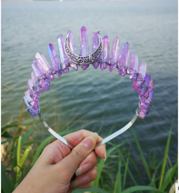 Mermaid Colorful Purple Blue Moon Accessory Crown