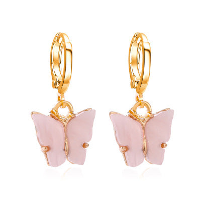 Women's Fashion Colorful Acrylic Butterfly Earrings