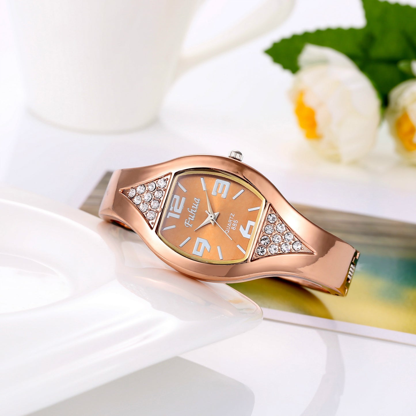 Watch rose gold ladies bracelet watch