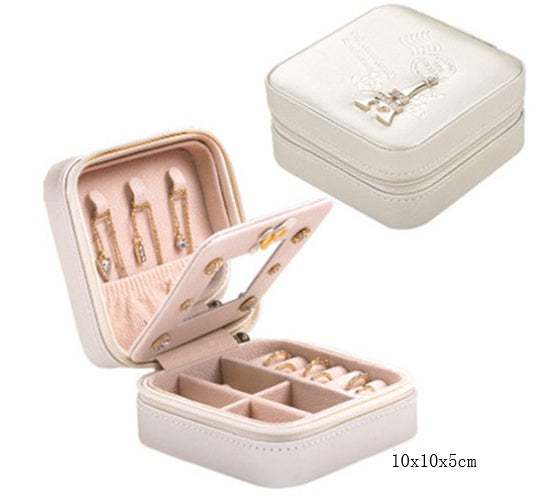 Portable Travel Jewelry and Cosmetic Storage Box