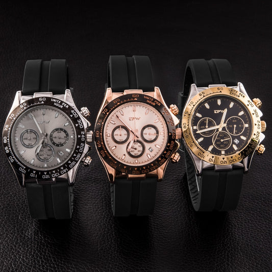 Silicone Quartz Watch Waterproof Multifunction Watch Luminous Sports Watch