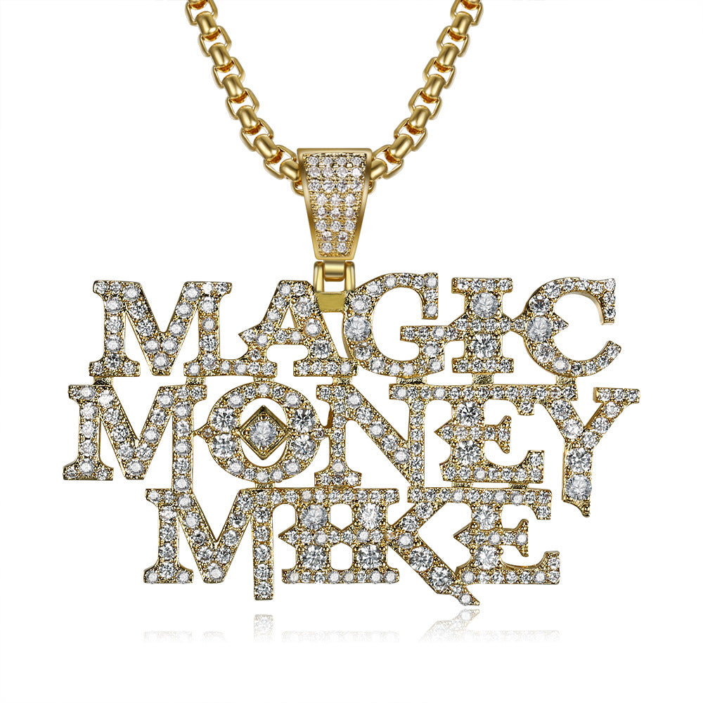 Personalized Name Men Hip Hop Iced Out Charms For Necklace Pendants With Gold Silver