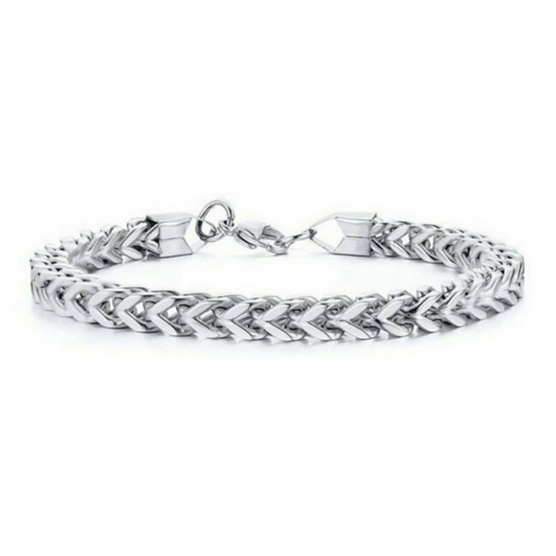 Stylish Stainless Steel Link Chain Bracelet for Men