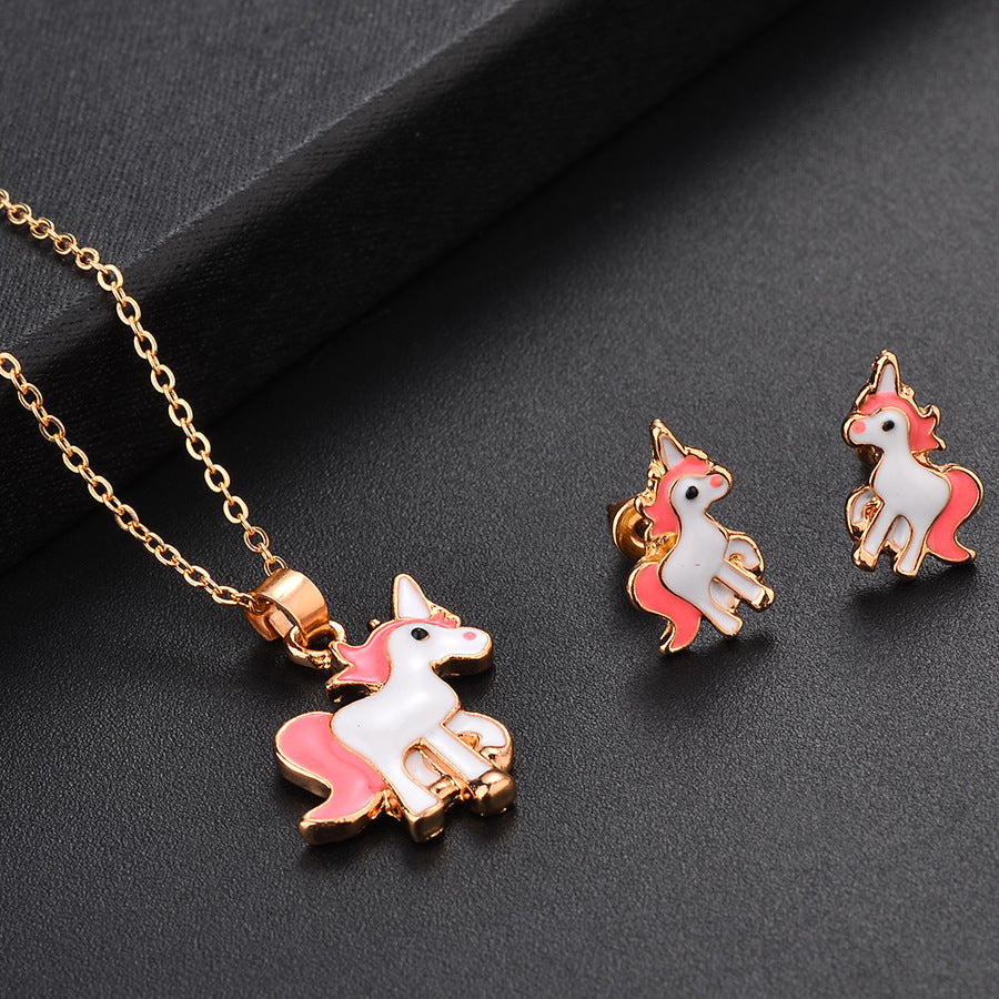 Alloy pony jewelry set