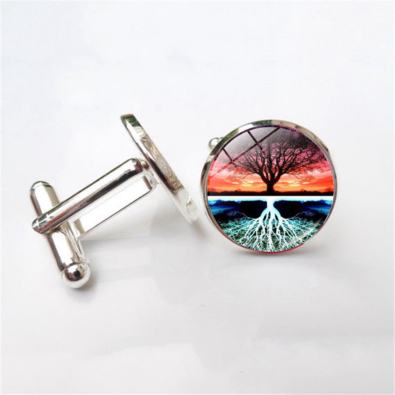 Tree of Life Time Gem Cufflinks