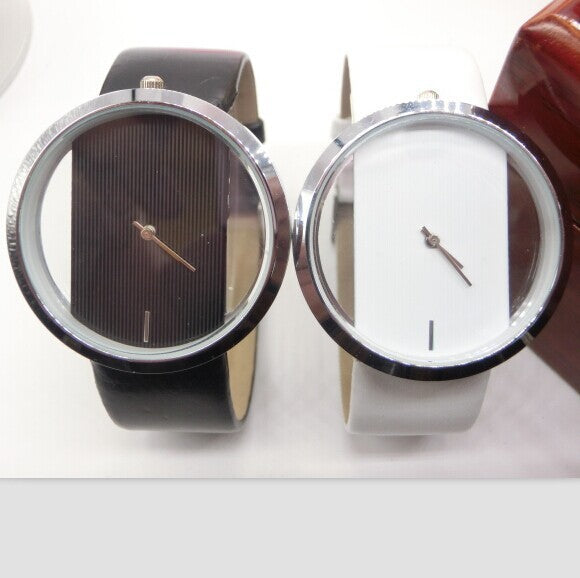 Simple and transparent hollow retro watch