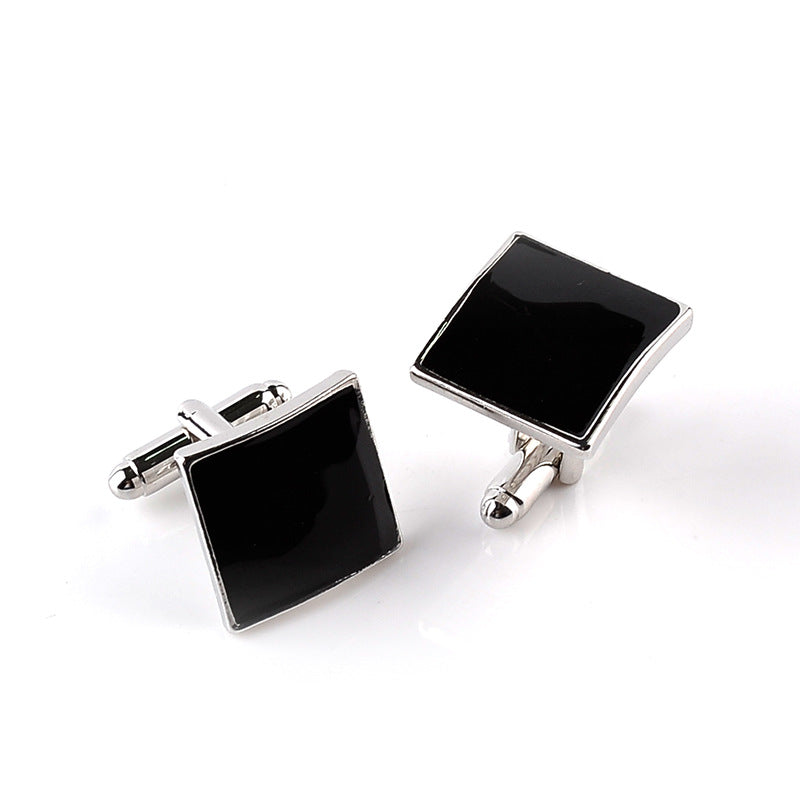 Fashion Square Oil Dripping Cufflinks Personalized Men's Shirt Cufflinks