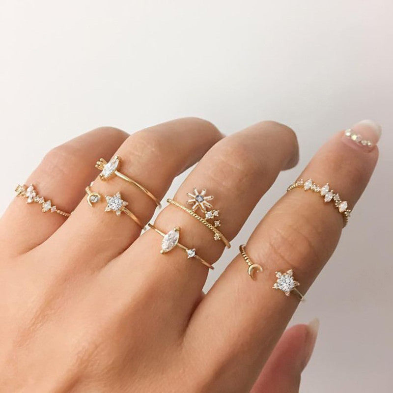 Retro women's joint ring ring set