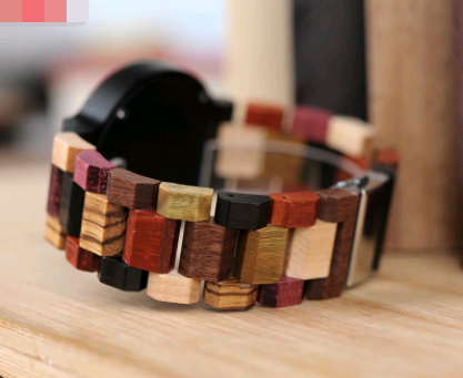 Casual wooden watch men's watch week calendar garden unique quartz watch