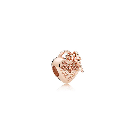 S925 Sterling Silver Rose Gold Bead Charm Pendant