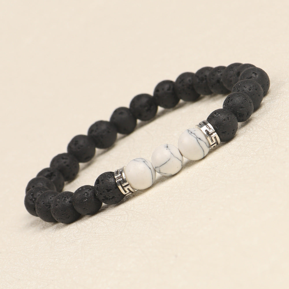 Natural stone volcanic rock bracelet