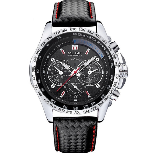 Leather Strap 3ATM Waterproof Quartz Luxury Watch