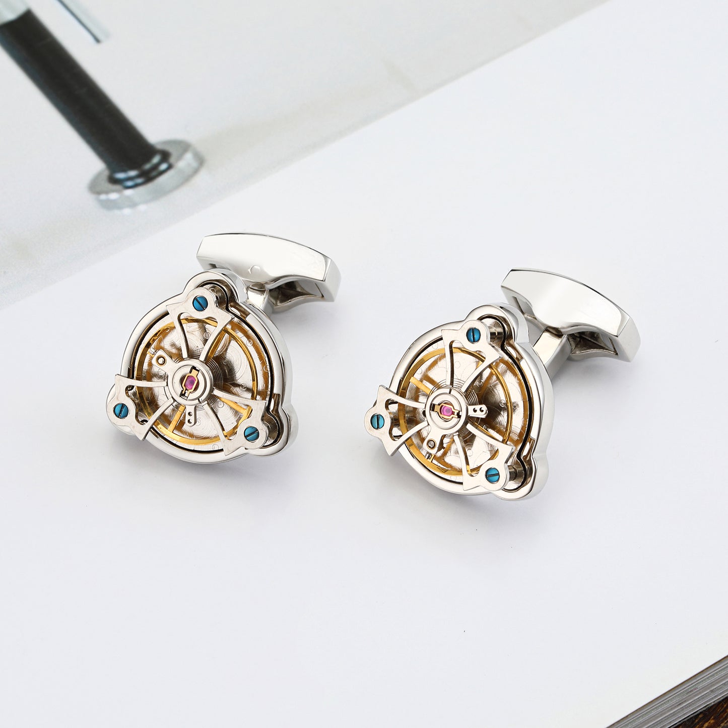 Watch Movement Cufflinks Foreign Trade French Tourbillon Cufflinks