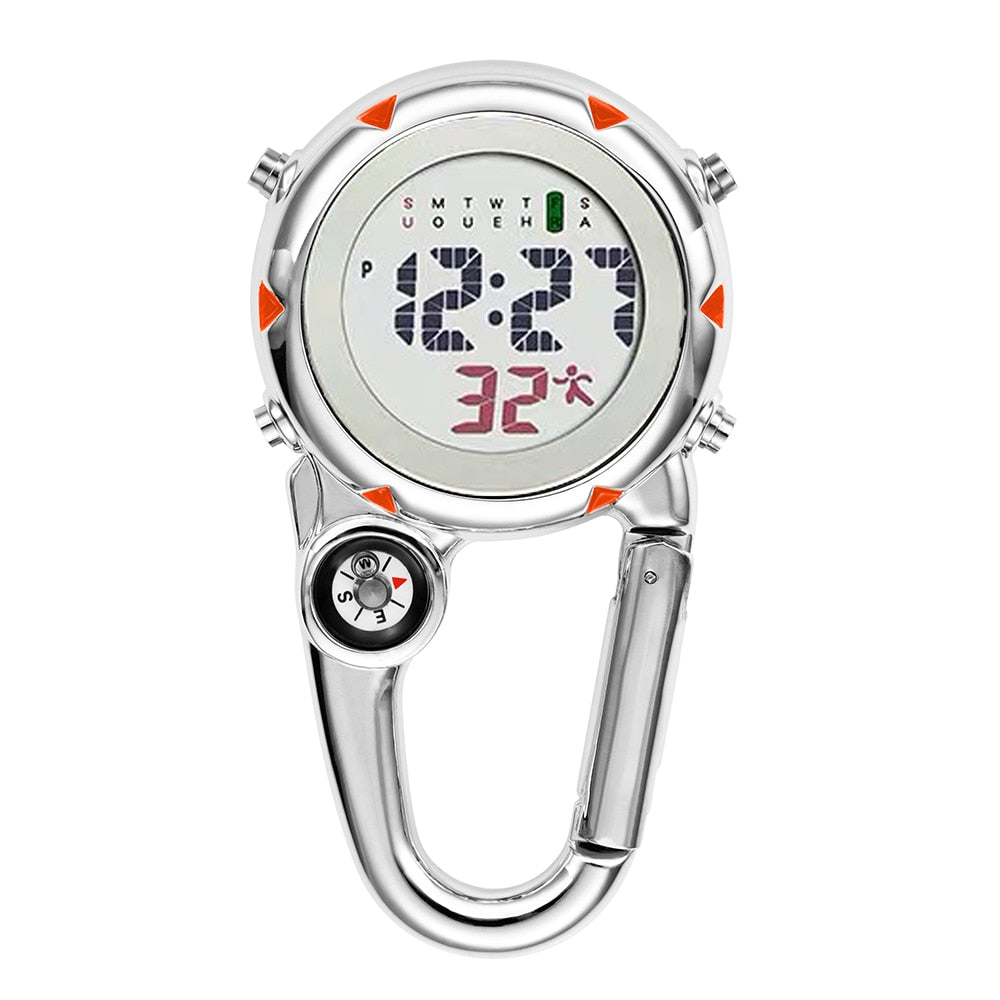 Carabiner stainless steel electronic watch