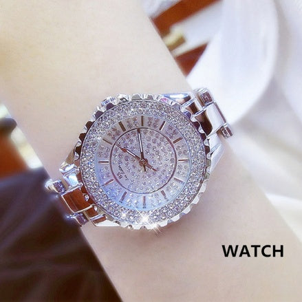 Diamond Quartz Ladies Gold Watch