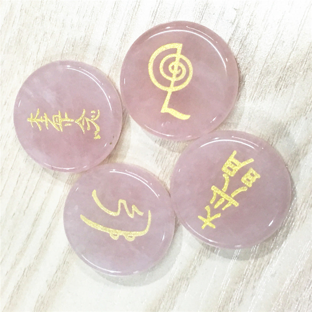 Four Energy Symbols Natural crystal stone jewelry Japanese metaphysical spells