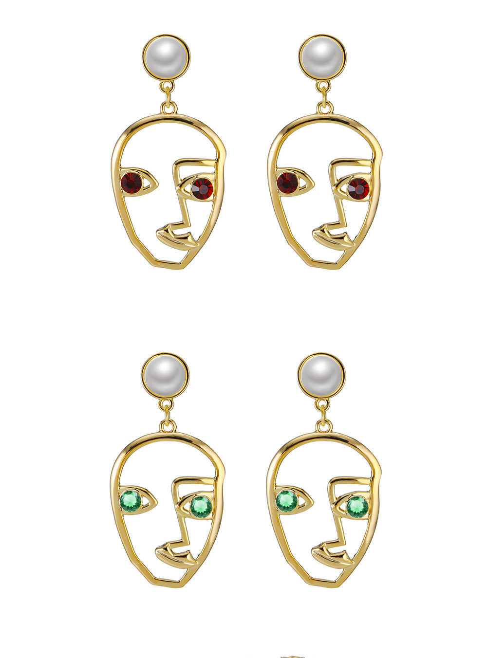 Korean face personality pearl design earring Earrings