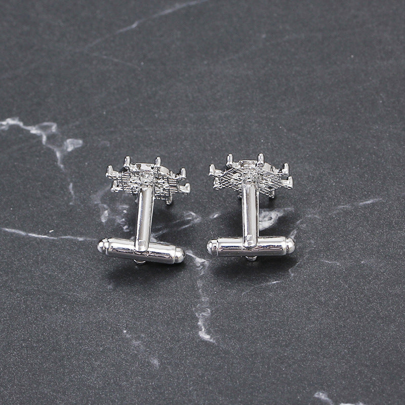 New Men's Sailing Personality Rudder Cufflinks