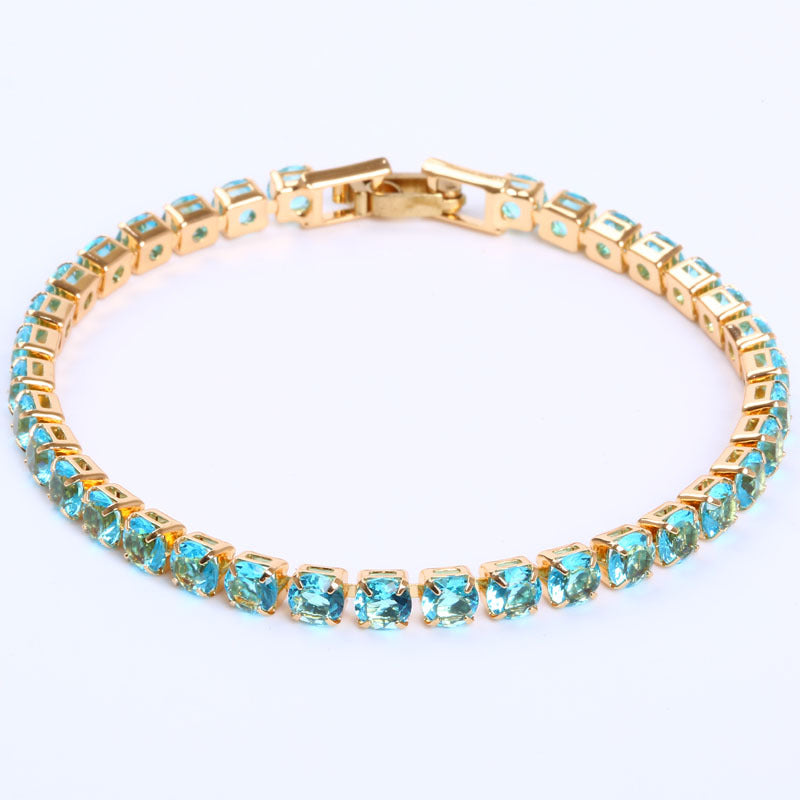 Cubic Zirconia Tennis Bracelets Iced Out Chain Crystal Bracelet Women Men Gold Bracelet Jewelry