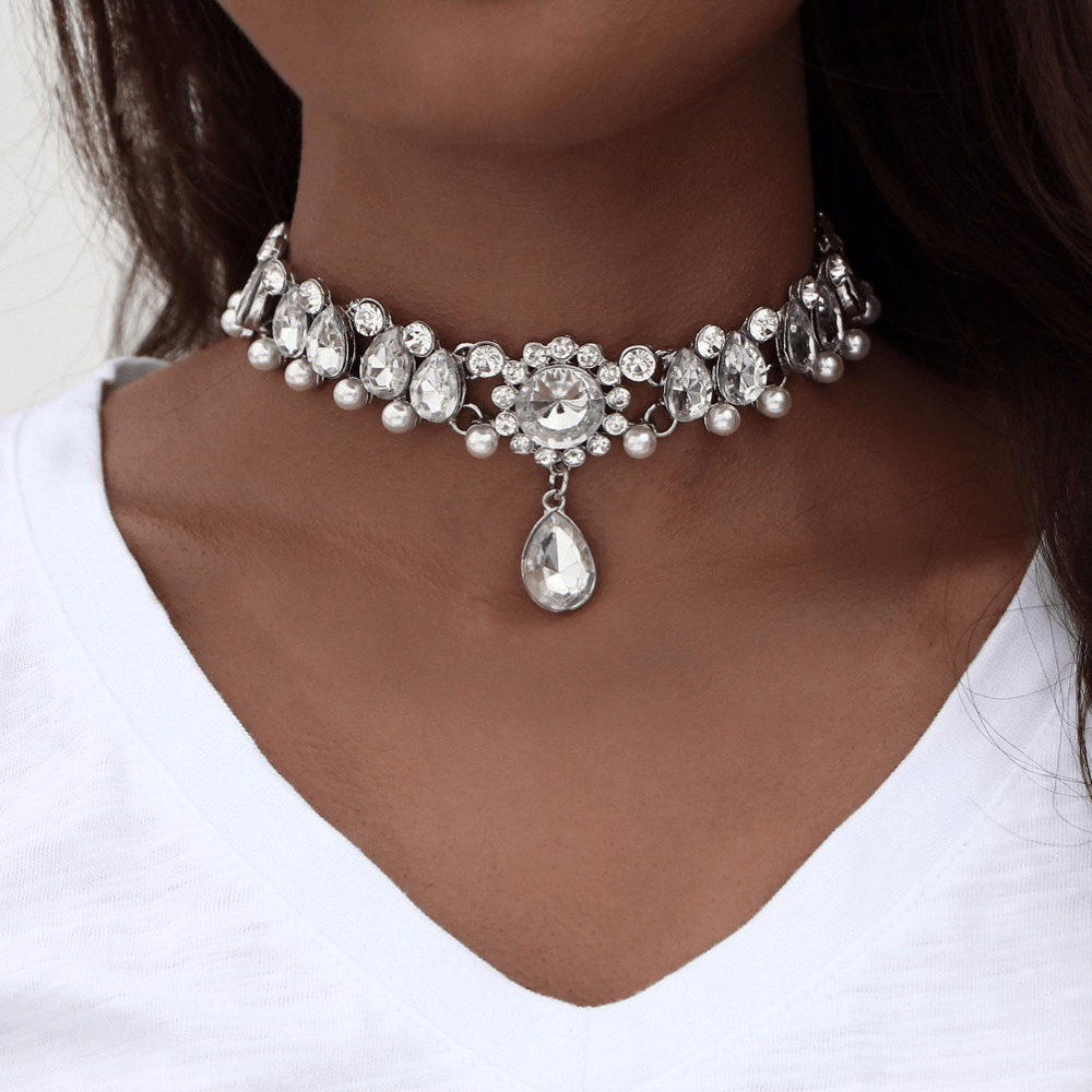 Ocean Goddess Crystal Choker Necklace