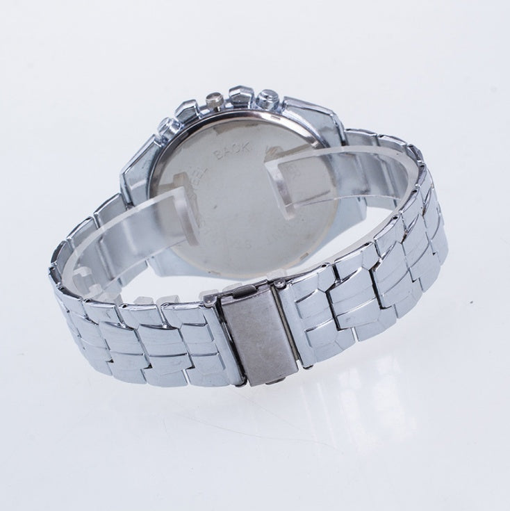 Silver Stainless Steel Men's Wristwatch