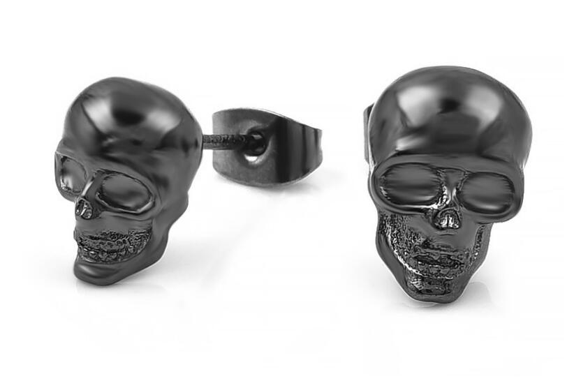 Punk Rock Skull Mens Earrings For Women Small Stud Earings Jewelry Dropshipping Gift