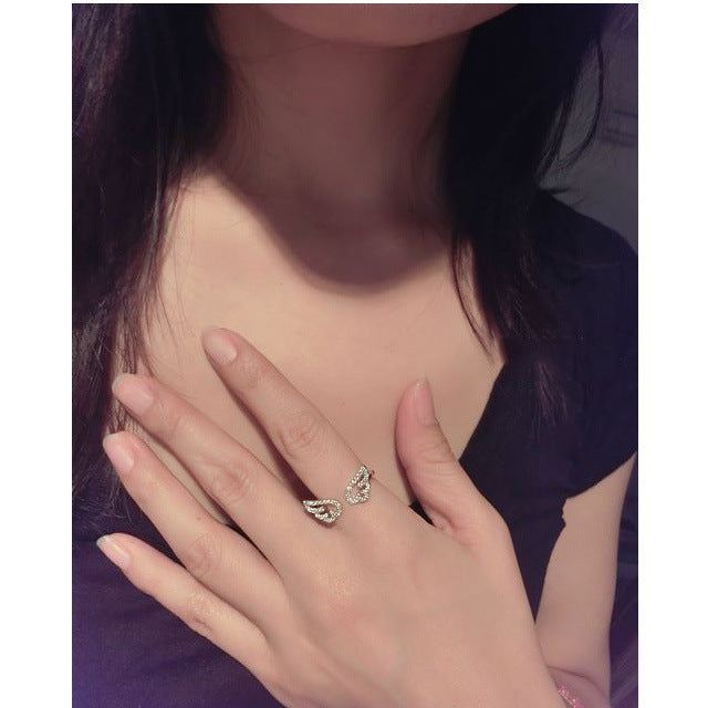 Fashion Angel Wings Wings  Rings Women's Tide Accessories Cute Rings Accessories