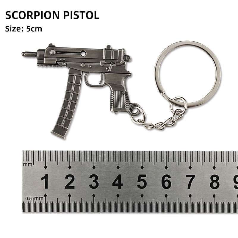 Alloy P92 Model G17 Sand Eagle Left Wheel Keychain