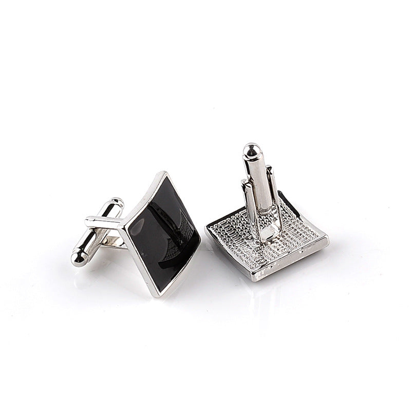 Fashion Square Oil Dripping Cufflinks Personalized Men's Shirt Cufflinks