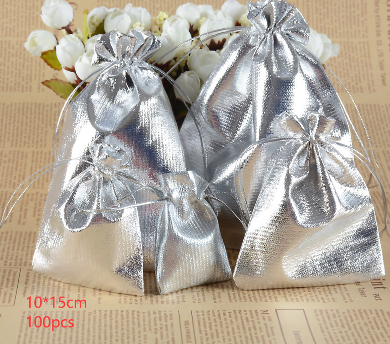 Hot stamping drawstring jewelry packaging bag