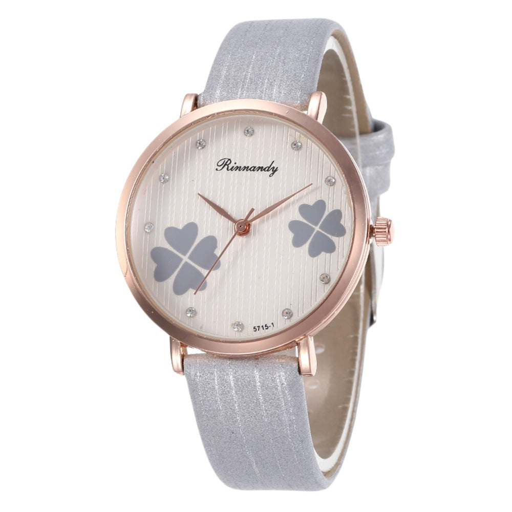 Women's Diamond Leather Belt Watch PU