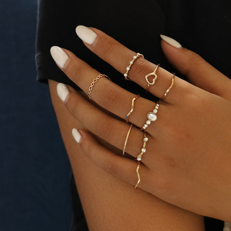 Retro women's joint ring ring set