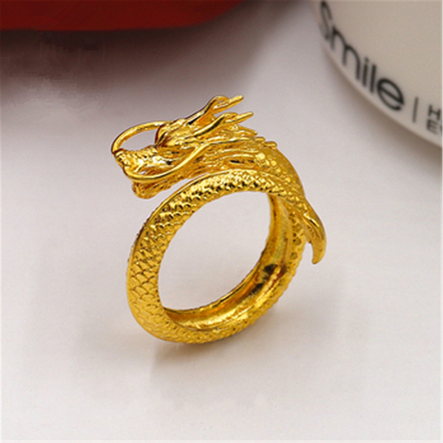 Dragon and phoenix lovers ring