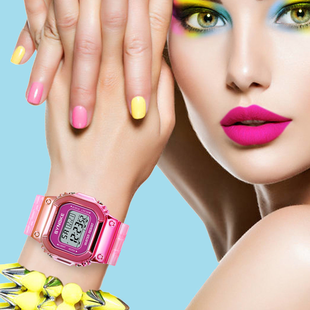 SYNOKE Colorful Chameleon Electronic Watch