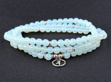 Natural Stone Bead Mala Bracelet