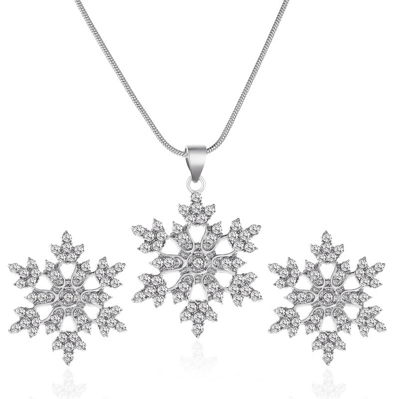 Snowflake Necklace Earring Set