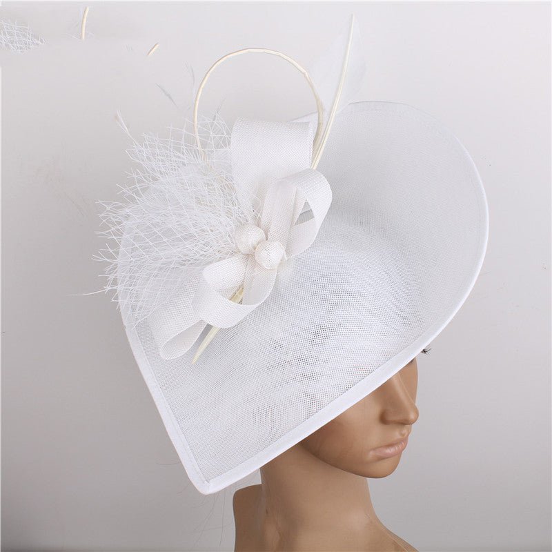 Retro Restaurant Party Headdress Ladies Banquet Hat Feather Hair Accessories