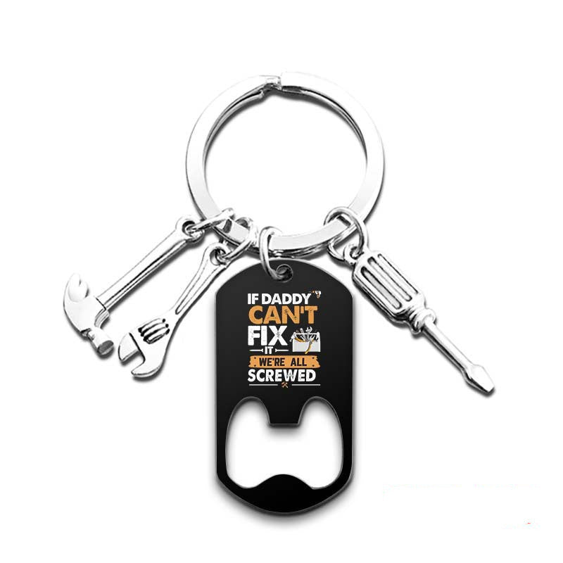 Father's Day Metal Keychain Bottle Opener