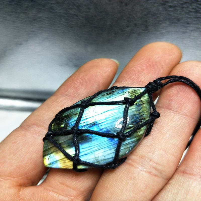 Natural Labradorite Pendant Necklace