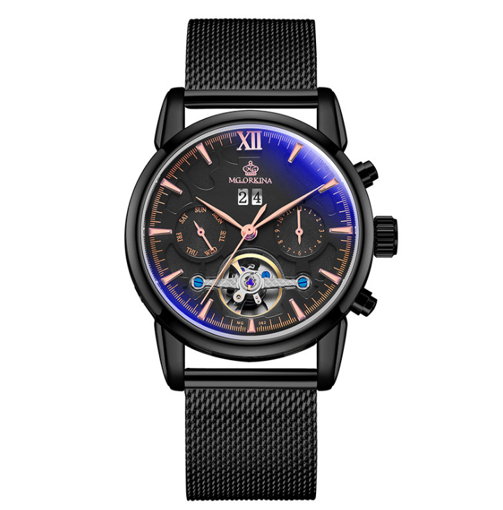 Blu-ray glass mirror automatic watch