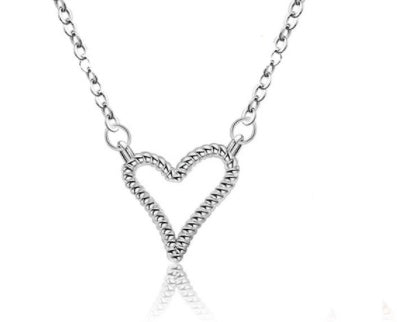 Sterling silver heart-shaped jewelry